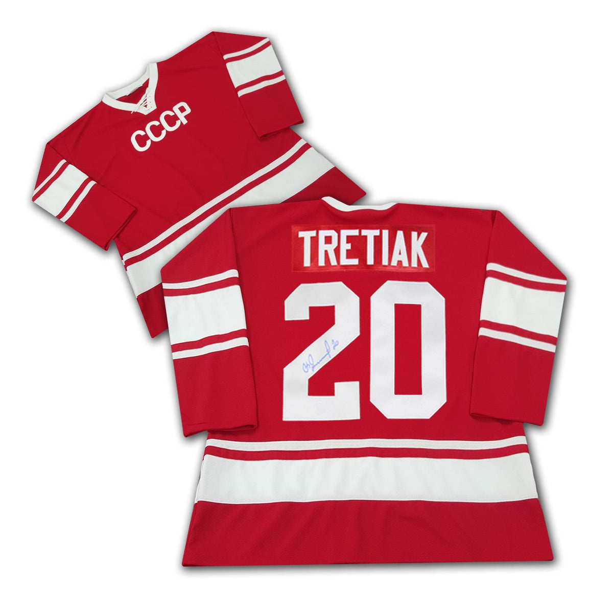 Vladislav Tretiak Autographed CCCP Red Jersey