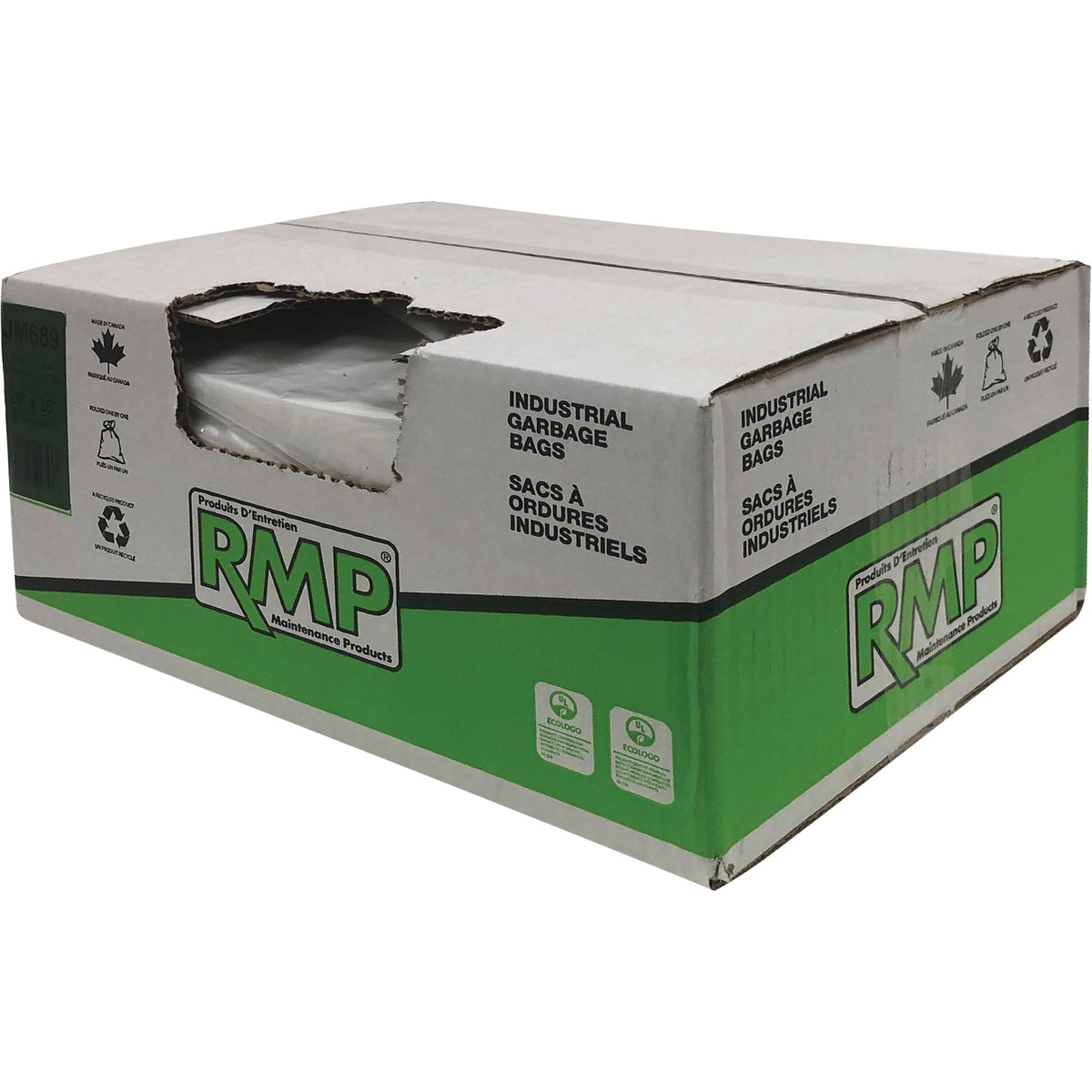 Industrial Garbage Bags, 3X Strong, 35" W x 50" L, 3 mils, Clear, 194 L (44 Gal.) Capacity