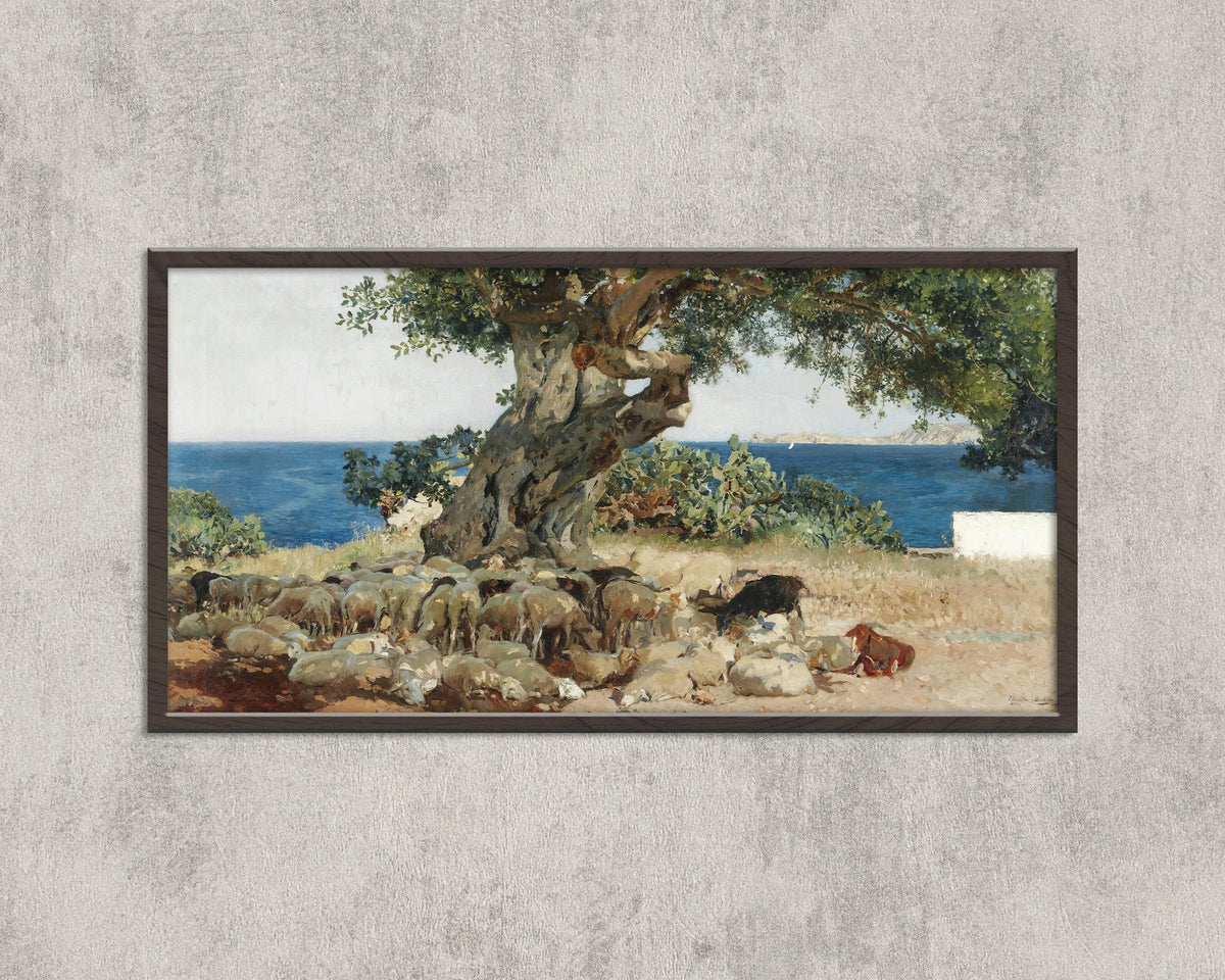Impression d'art panoramique (2x1) "Caroubier" de Sorolla