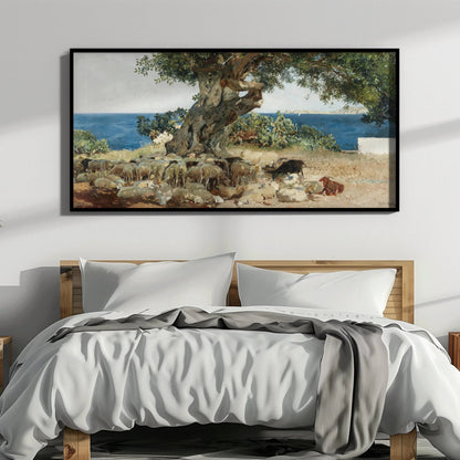 Impression d'art panoramique (2x1) "Caroubier" de Sorolla