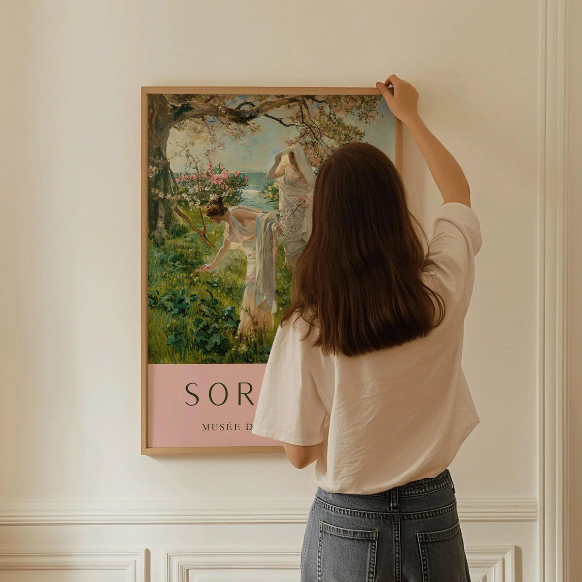 Sorolla Greek Girls Print: Classic Spanish Fine Art (Framed or Unframed)