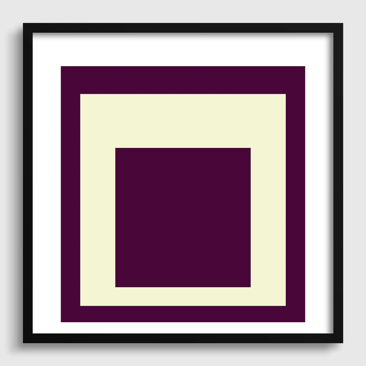 Josef Albers Inspired 'Dessert' Art Print 'Homage to the Square' Mid-Century Modern Giclee, Framed Option