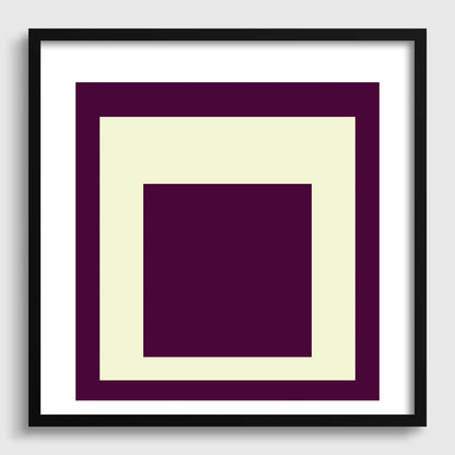 Josef Albers Inspired 'Dessert' Art Print 'Homage to the Square' Mid-Century Modern Giclee, Framed Option