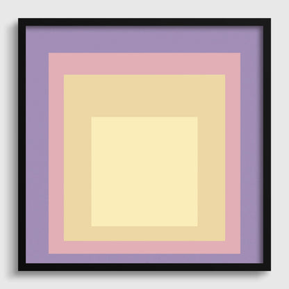 Josef Albers Inspired ‚ Dusk‚Äô Art Print: Mid-Century Modern Homage to the Square