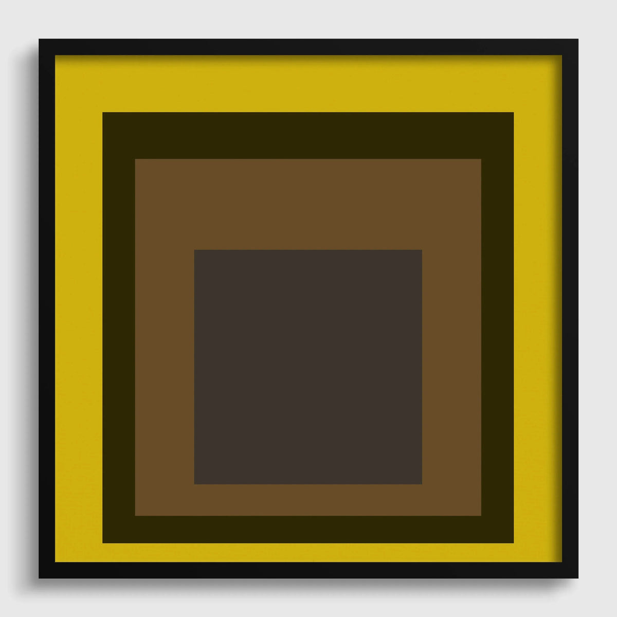 Estampe Giclée "Récolte" Inspirée de Josef Albers : Art Moderne du Milieu du Siècle, Jaune Moutarde