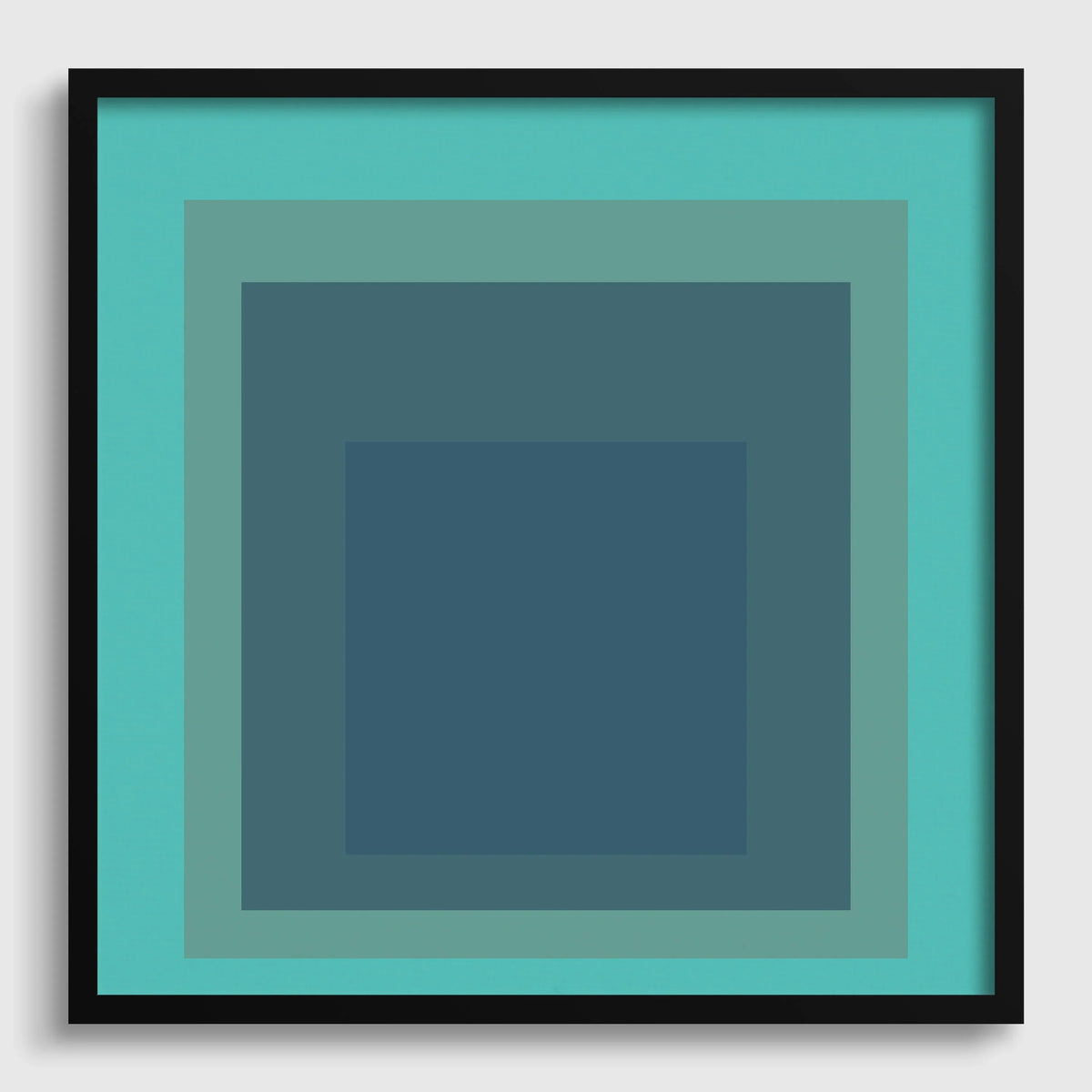 Josef Albers Inspired 'Meadow' Giclee Print: Mid-Century Modern Art, Mint Green