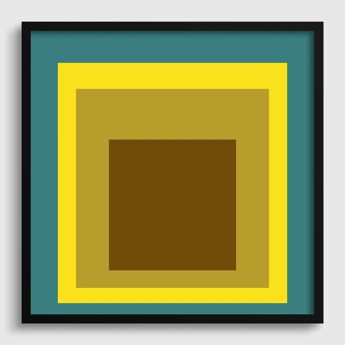 Estampe Giclée « Memento » inspirée de Josef Albers – Hommage au carré : Art moderne du milieu du siècle