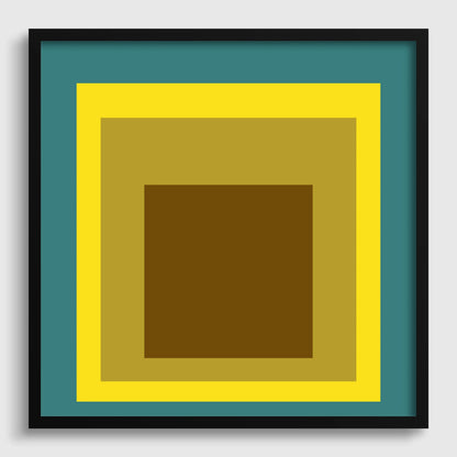 Estampe Giclée « Memento » inspirée de Josef Albers – Hommage au carré : Art moderne du milieu du siècle