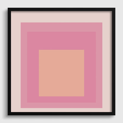 Impression giclée « Patricia » inspirée de Josef Albers : Hommage au carré (1x1) du milieu du siècle moderne