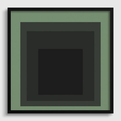 Josef Albers Inspired 'Sleep' Giclee Print: Mid-Century Modern Art, Handframed Option