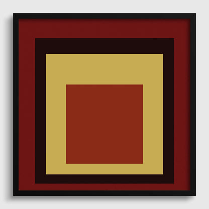 Josef Albers inspired 'Uber Alles' Giclee Print: Mid-Century Modern Homage to the Square