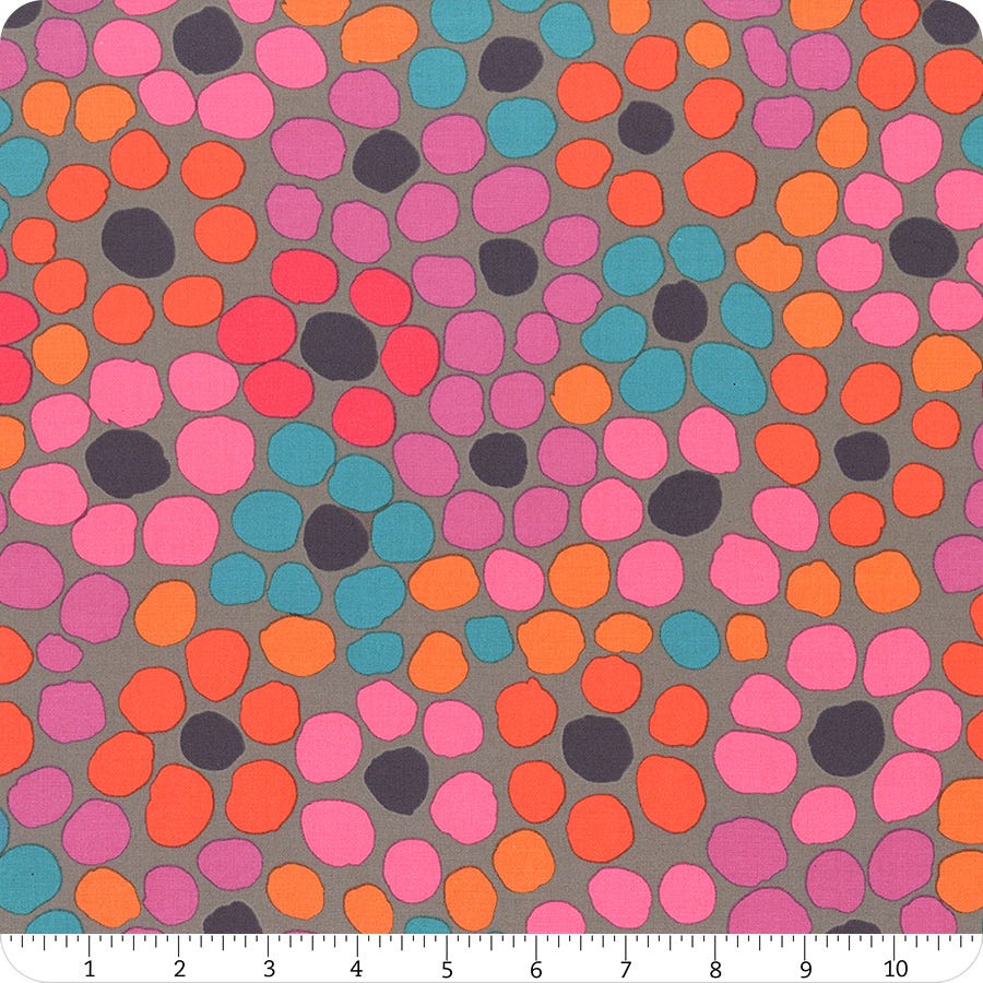 Kaffe Fassett Collective - Grey Flower Dot