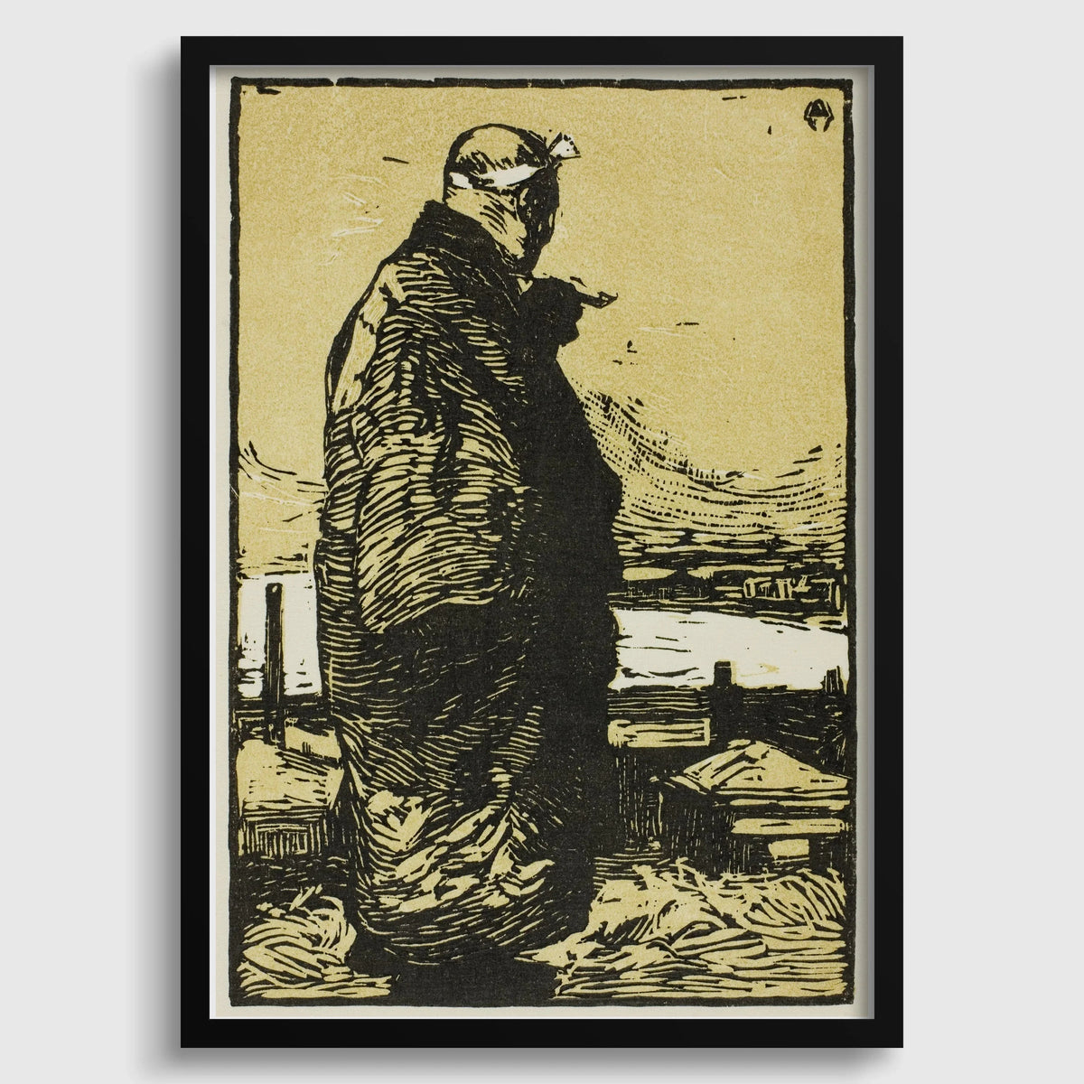 Kanae Yamamoto - The Fisherman Giclee Print: Japanese Woodblock Art