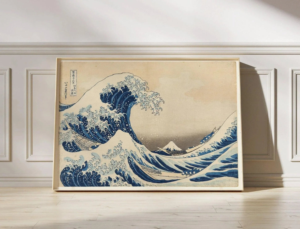 Katsushika Hokusai - La Grande Vague de Kanagawa | IMPRESSION | Célèbre estampe japonaise (disponible encadrée à la main ou non encadrée)