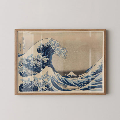 Katsushika Hokusai - La Grande Vague de Kanagawa | IMPRESSION | Célèbre estampe japonaise (disponible encadrée à la main ou non encadrée)