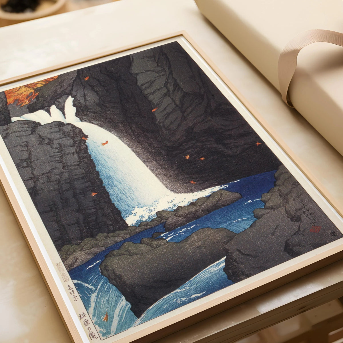 Kawase Hasui - Shihohara Falls Giclee Print: Vintage Japanese Woodcut Art
