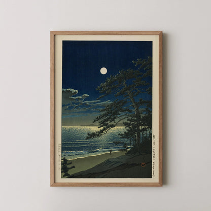 Estampe Lune de printemps de Kawase Hasui : Art japonais sur bois Ukiyo-e