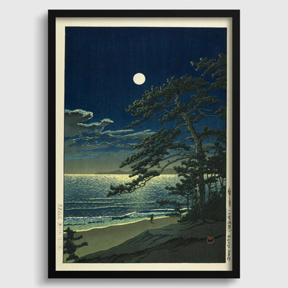 Estampe Lune de printemps de Kawase Hasui : Art japonais sur bois Ukiyo-e