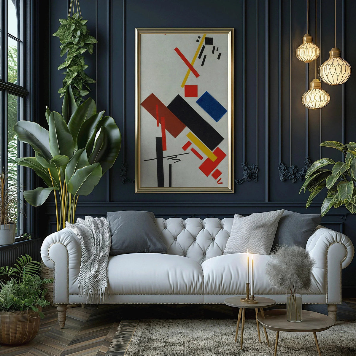Impression Kazimir Malevitch : Giclée d'art abstrait moderne du milieu du siècle