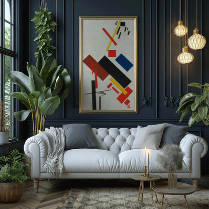 Impression Kazimir Malevitch : Giclée d'art abstrait moderne du milieu du siècle
