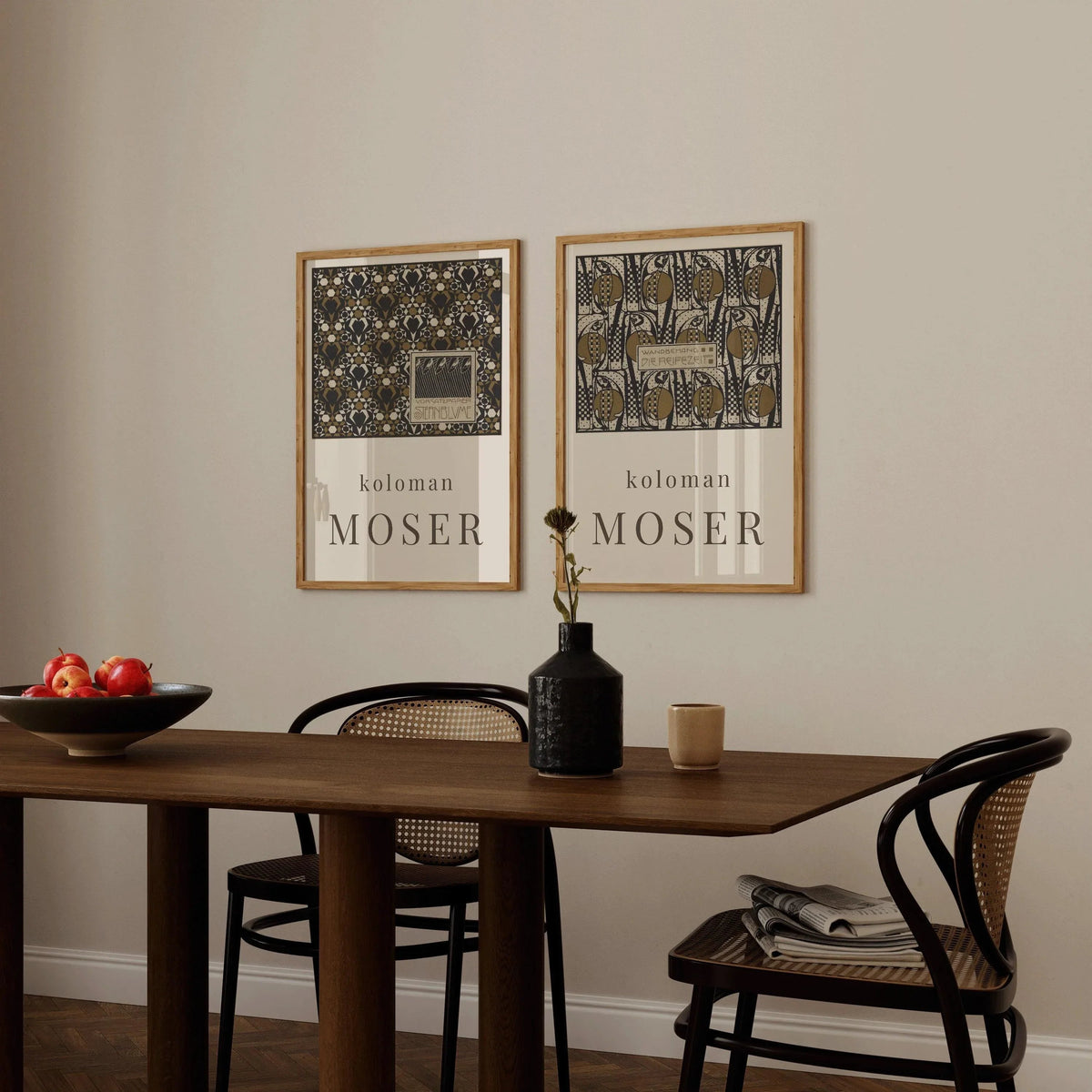 Koloman Moser ESTAMPE DUO | Œuvre d'art emblématique Tableau célèbre disponible encadré