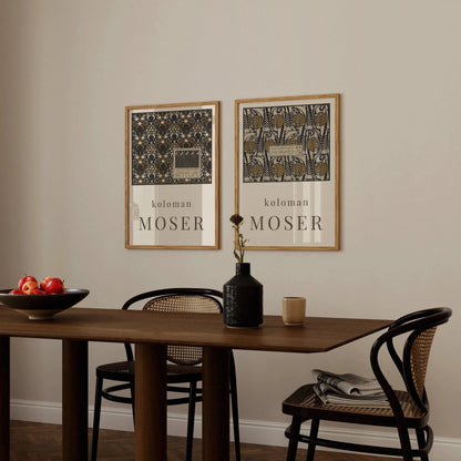 Koloman Moser ESTAMPE DUO | Œuvre d'art emblématique Tableau célèbre disponible encadré