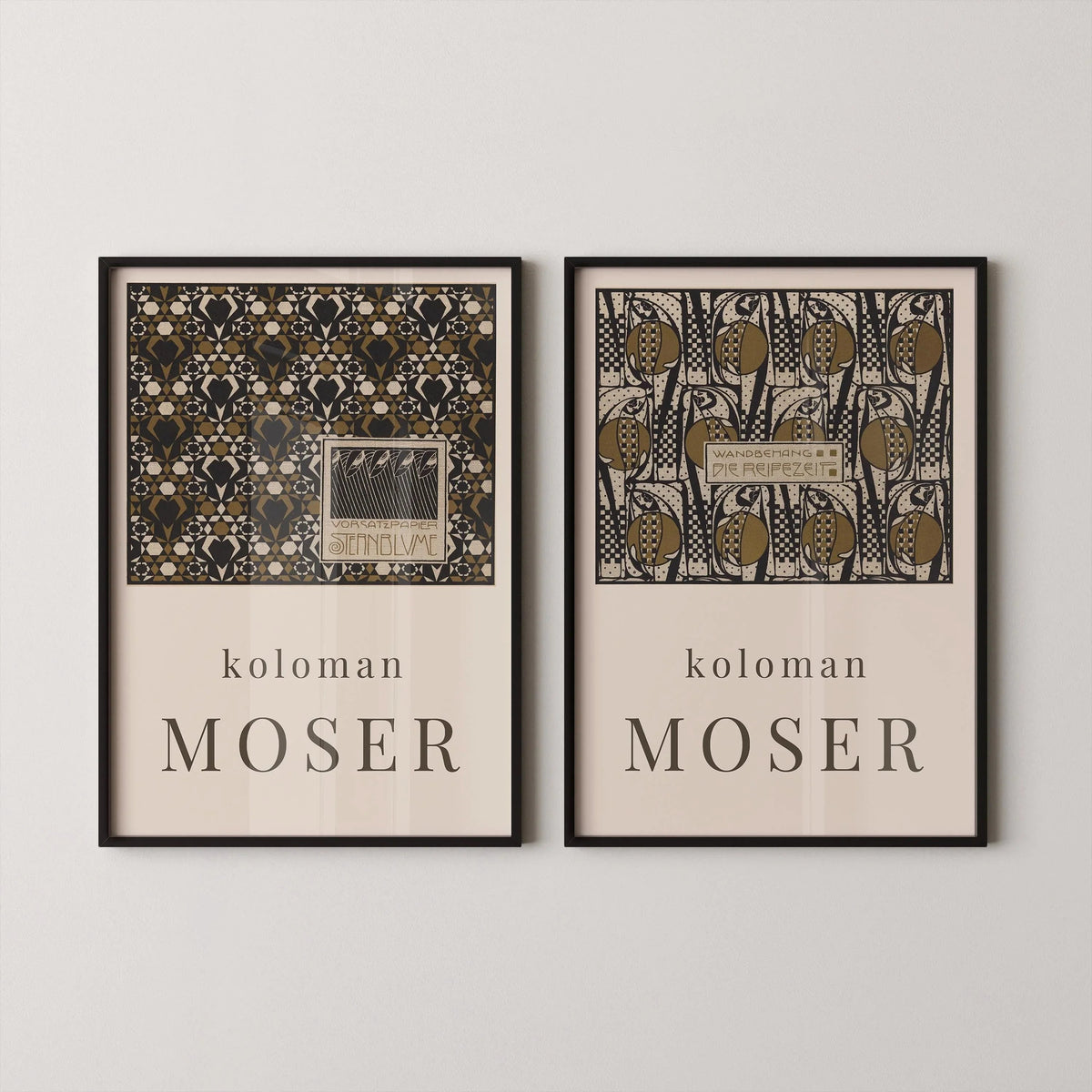 Koloman Moser ESTAMPE DUO | Œuvre d'art emblématique Tableau célèbre disponible encadré