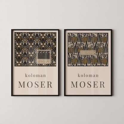Koloman Moser ESTAMPE DUO | Œuvre d'art emblématique Tableau célèbre disponible encadré