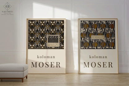 Koloman Moser ESTAMPE DUO | Œuvre d'art emblématique Tableau célèbre disponible encadré