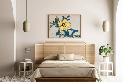Kono Bairei Hibiscus Print: Vintage Japanese Floral Giclee Wall Art
