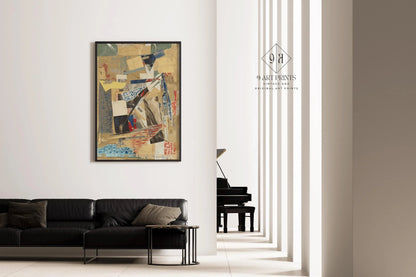 Kurt Schwitters Collage Art Print: Dadaist Constructivist Giclee Print