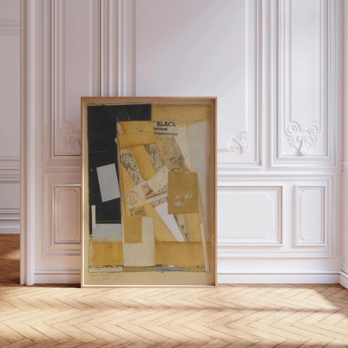 Kurt Schwitters Black NBurgh Giclee Print: Dadaist Collage Art