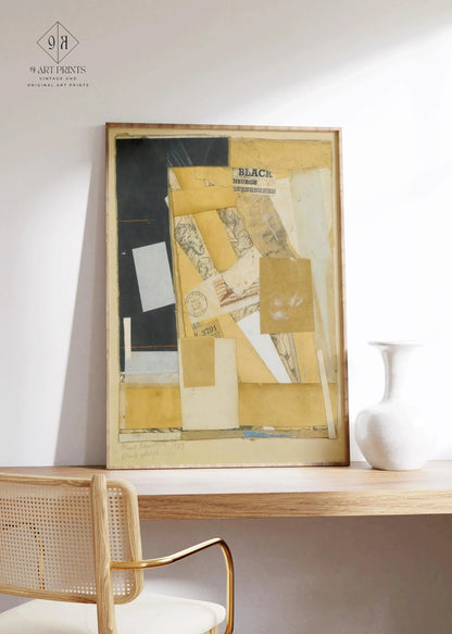 Kurt Schwitters Black NBurgh Giclee Print: Dadaist Collage Art