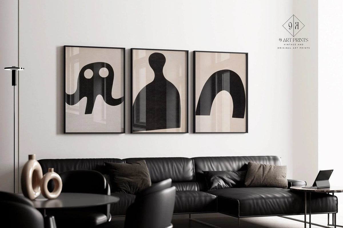 Kurt Schwitters Minimalist Art Print: Dadaism Constructivist Trio