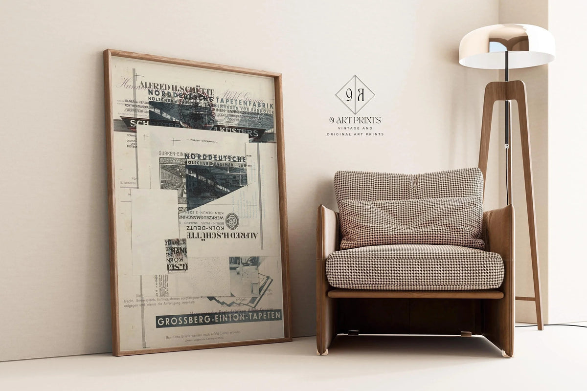 Kurt Schwitters Collage Art Print: Dadaist Constructivist (Framed Available)