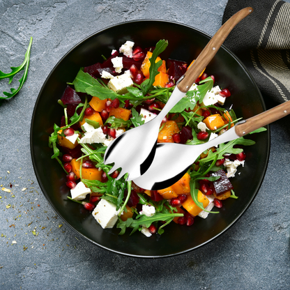 Service à salade Laguiole ®, Manche en bois d'olivier