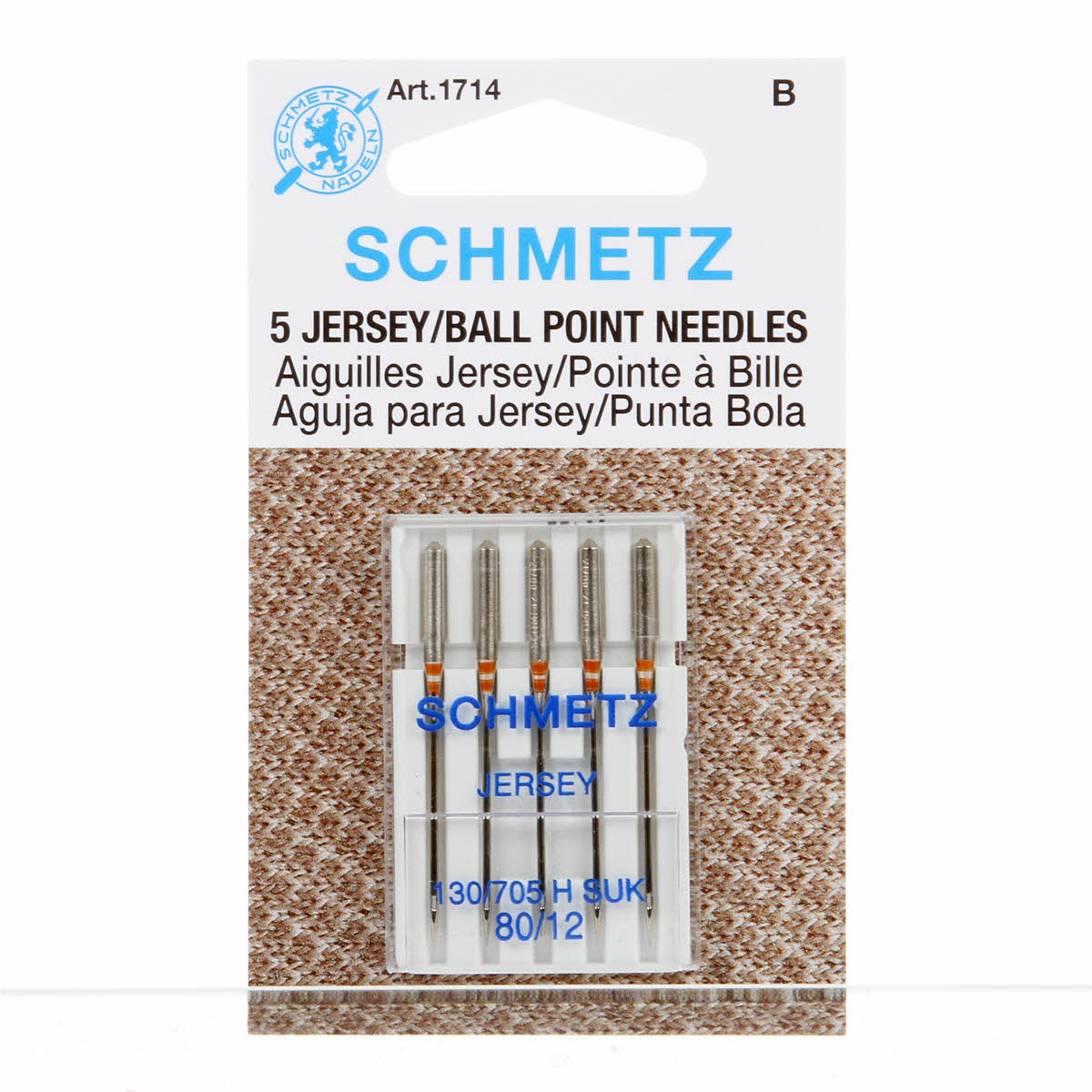 SCHMETZ #1714 Schmetz Ball Point Machine Needle Size - 80/12