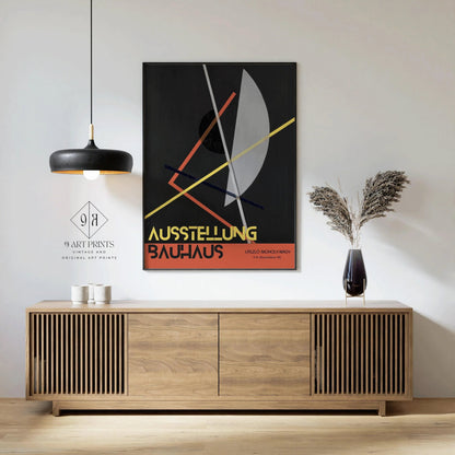 Bauhaus Exhibition Poster: Laszo Moholy-Nagy Geometric Art Print