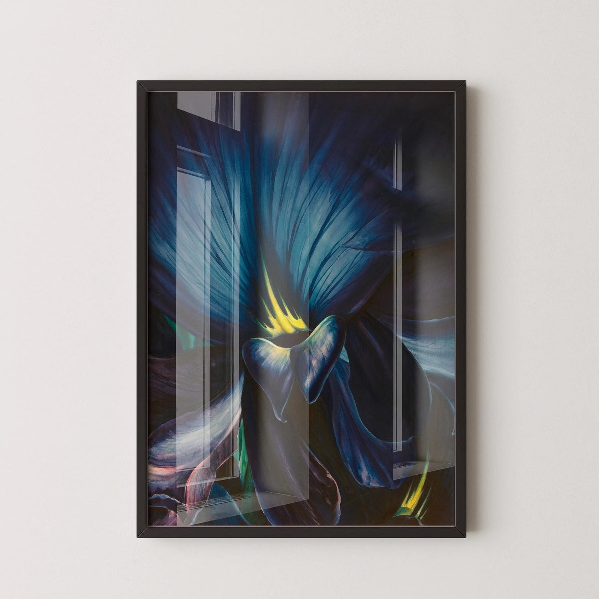 Leon Carrol - Dauphinelle Chinoise | Une Magnifique Peinture d'un Bleu Marine Intense en Superbe Impression Giclée (disponible encadrée à la main ou non encadrée)