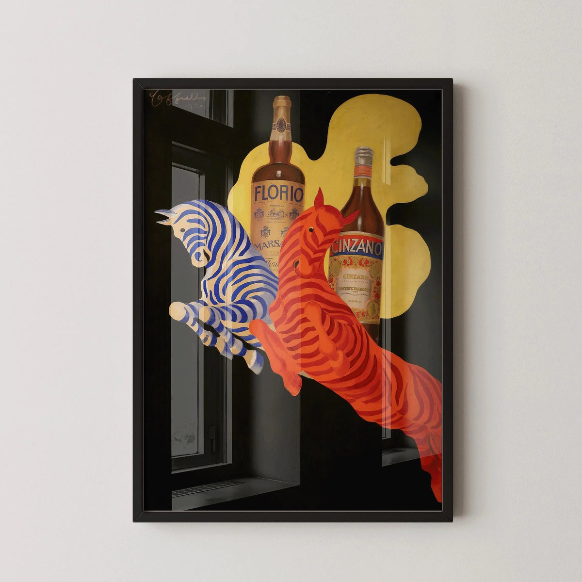 Leonetto Cappiello - Impression zèbre Art Déco Florio Cinzano