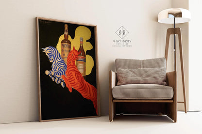 Leonetto Cappiello - Impression zèbre Art Déco Florio Cinzano