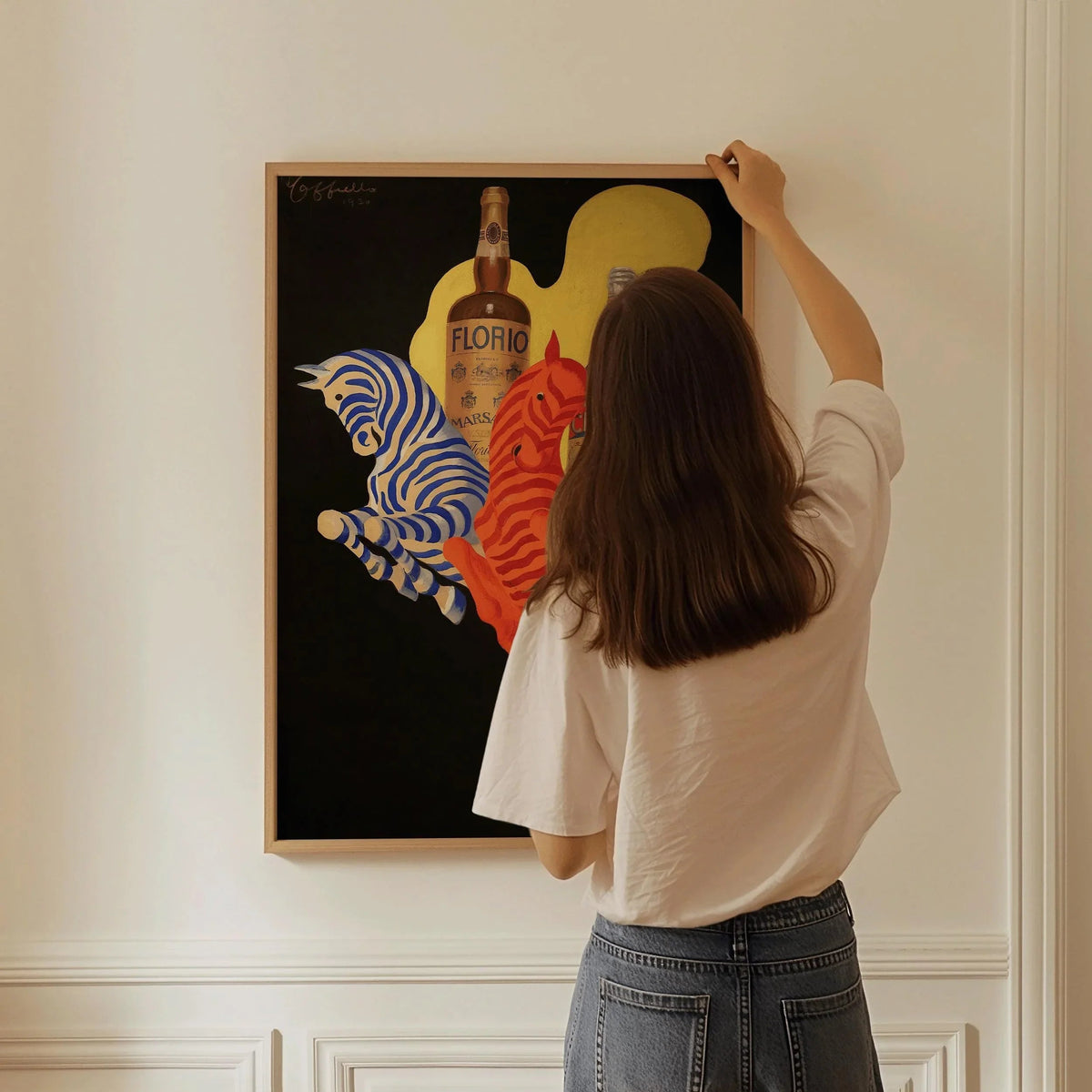 Leonetto Cappiello - Impression zèbre Art Déco Florio Cinzano