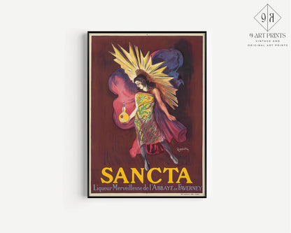 Leonetto Cappiello Sancta Liquor Poster: Vintage Art Nouveau Print