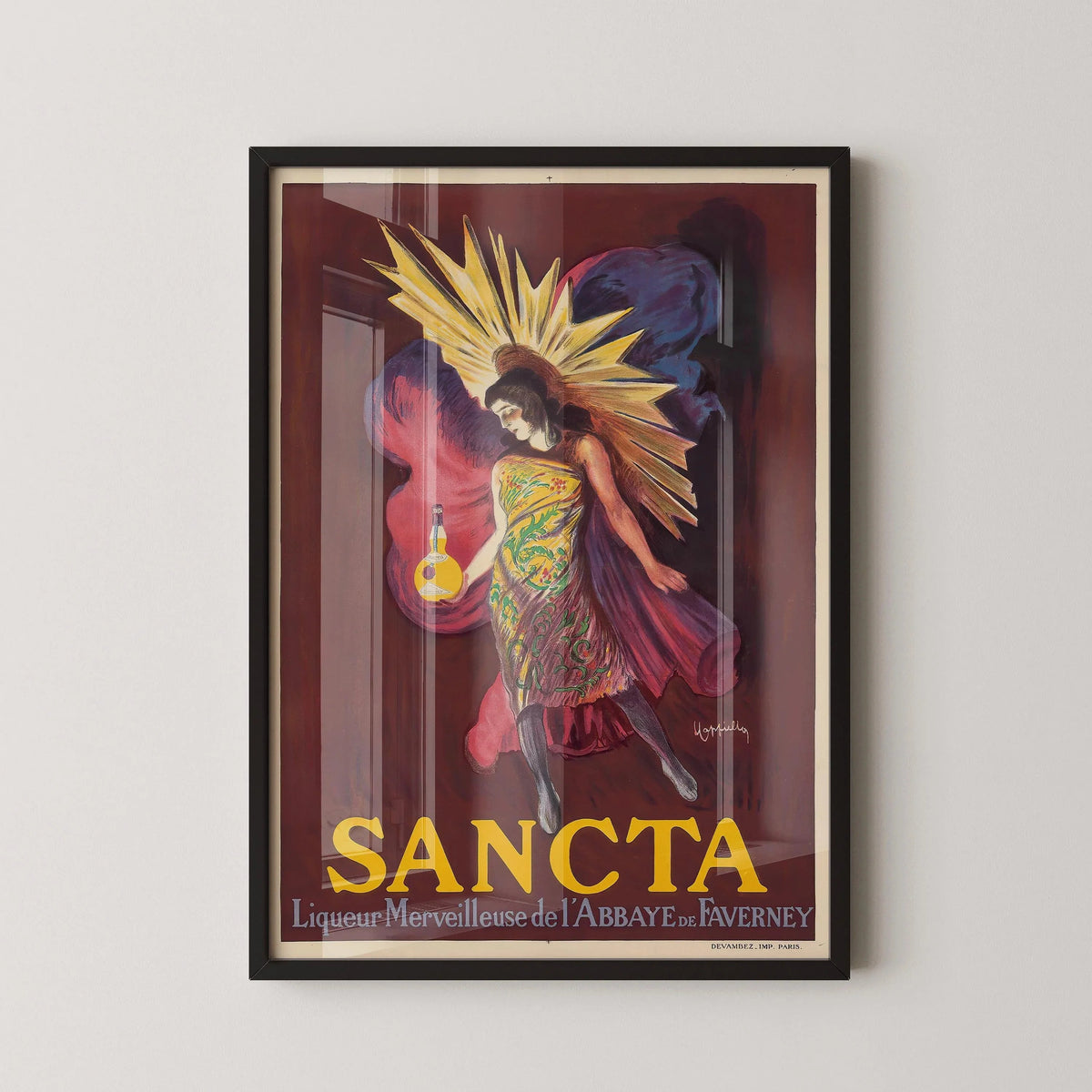 Leonetto Cappiello Sancta Liquor Poster: Vintage Art Nouveau Print