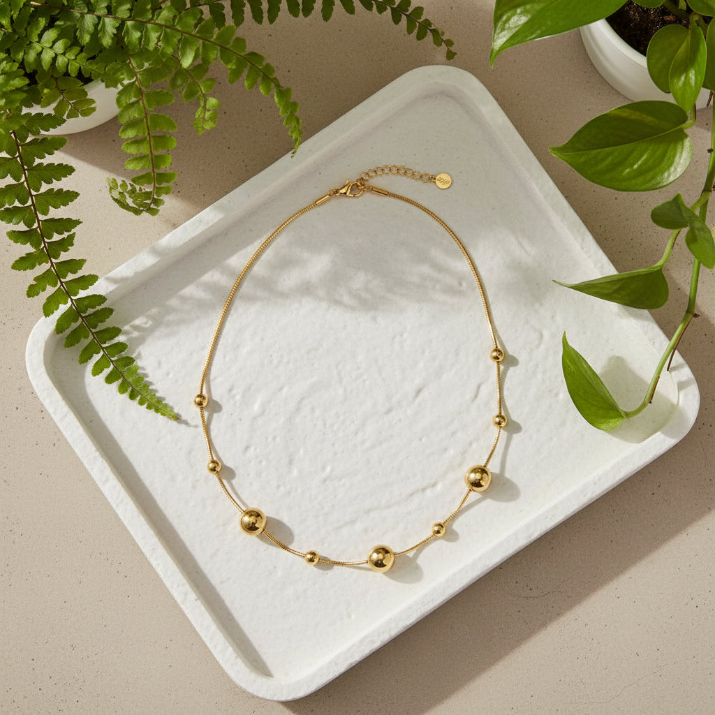 Collier Multiball - Acier Inoxydable Doré