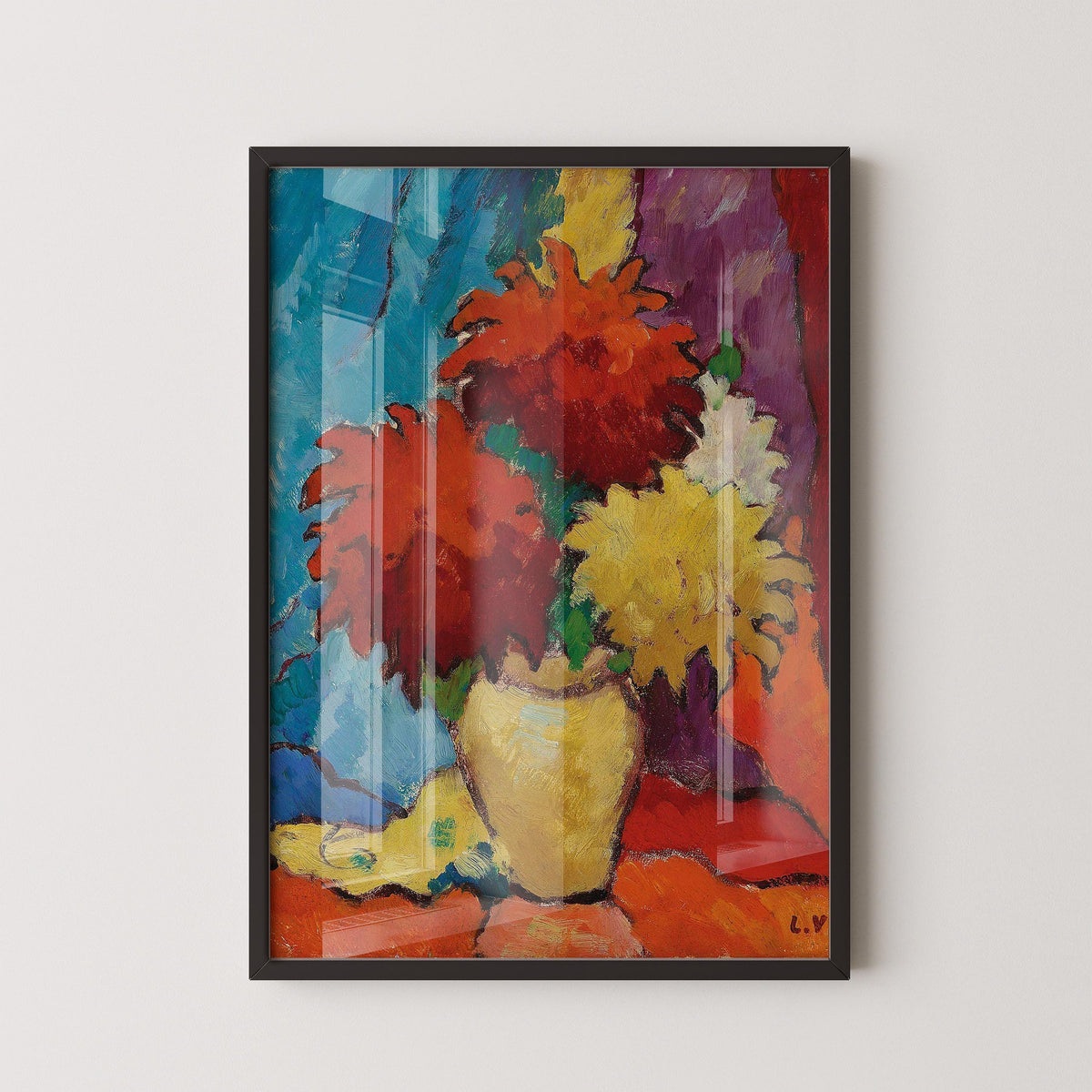 Louis Valtat Dahlias Giclee Print: Fauvist Still Life Art