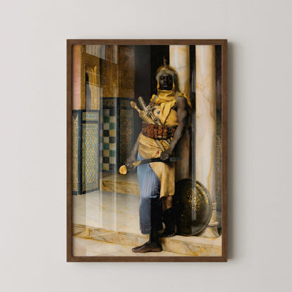 Ludwig Deutsch - Guarding the Palace | Orientalist Art (available handframed or unframed)