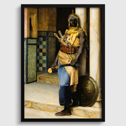 Ludwig Deutsch - Guarding the Palace | Orientalist Art (available handframed or unframed)