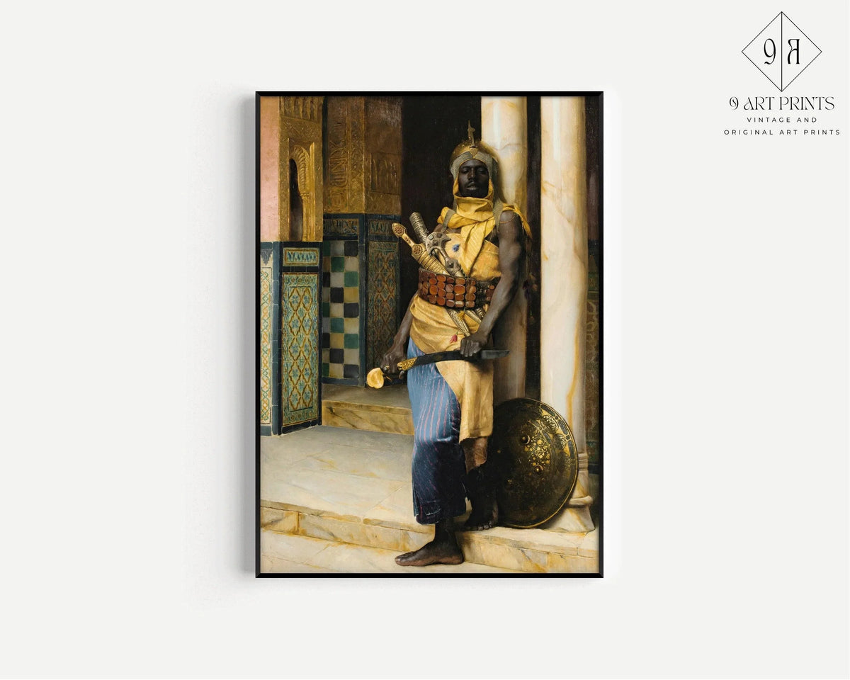 Ludwig Deutsch - Guarding the Palace | Orientalist Art (available handframed or unframed)