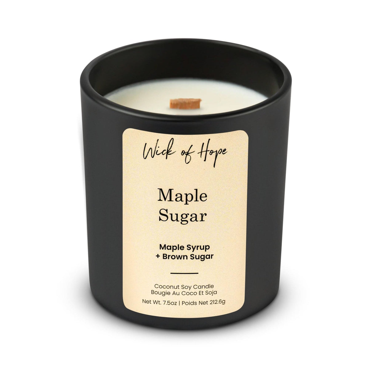 Bougie au sucre d'érable | Sirop d'érable + Cassonade